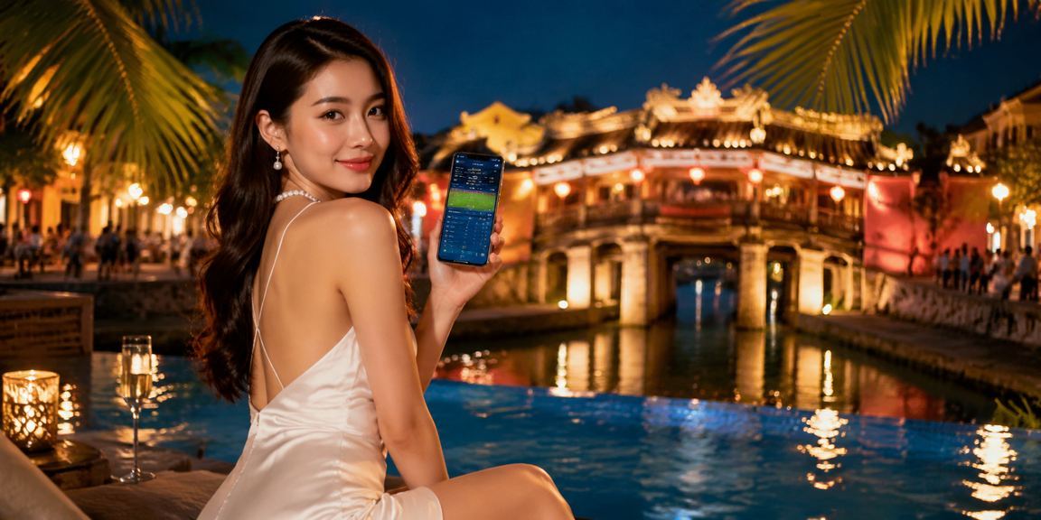 Không khí chợ đêm Hội An với đèn lồng rực rỡ, gợi nhớ phần thưởng VIP và ưu đãi đặc biệt